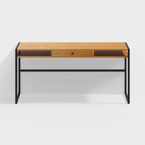 Industrial Style Desk 3D model for Creative Spaces