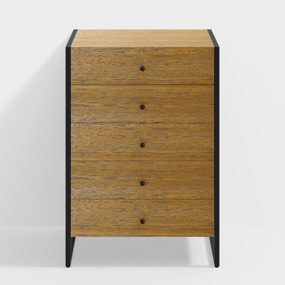 Ilena Sorely Tall Dresser Cabinet (Black)