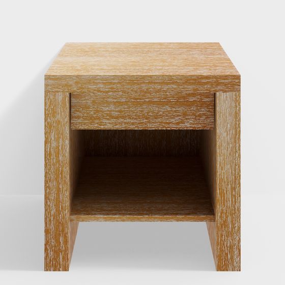 Stylish Wooden Side Table 3D model