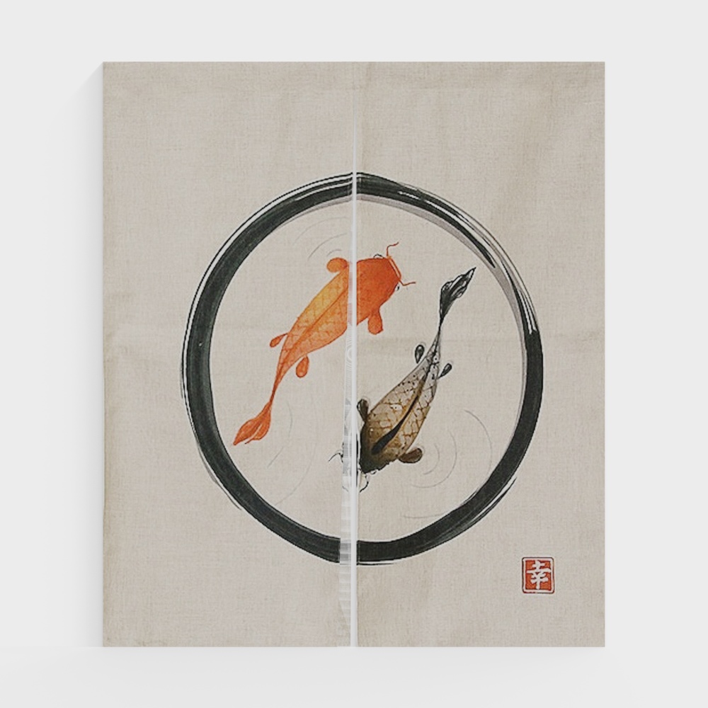 Harmonious Dance Golden Fish 3D Model – Low-Poly Textured