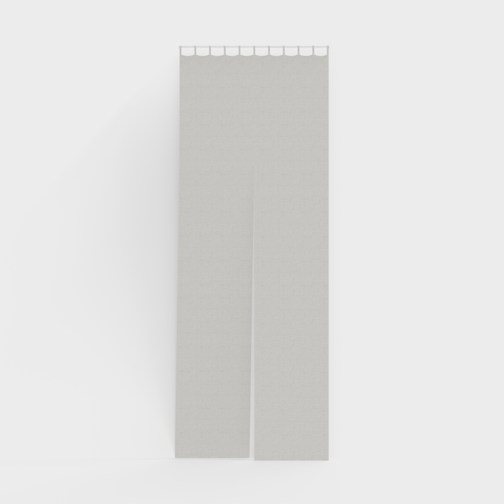Minimalist Double Door 3D Model – Linen Texture Design