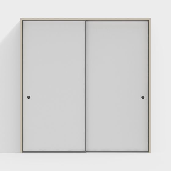 Sleek Sliding Door 3D model