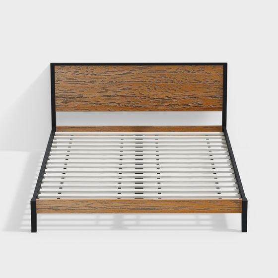 Unique Low Poly Bed Frame 3D model