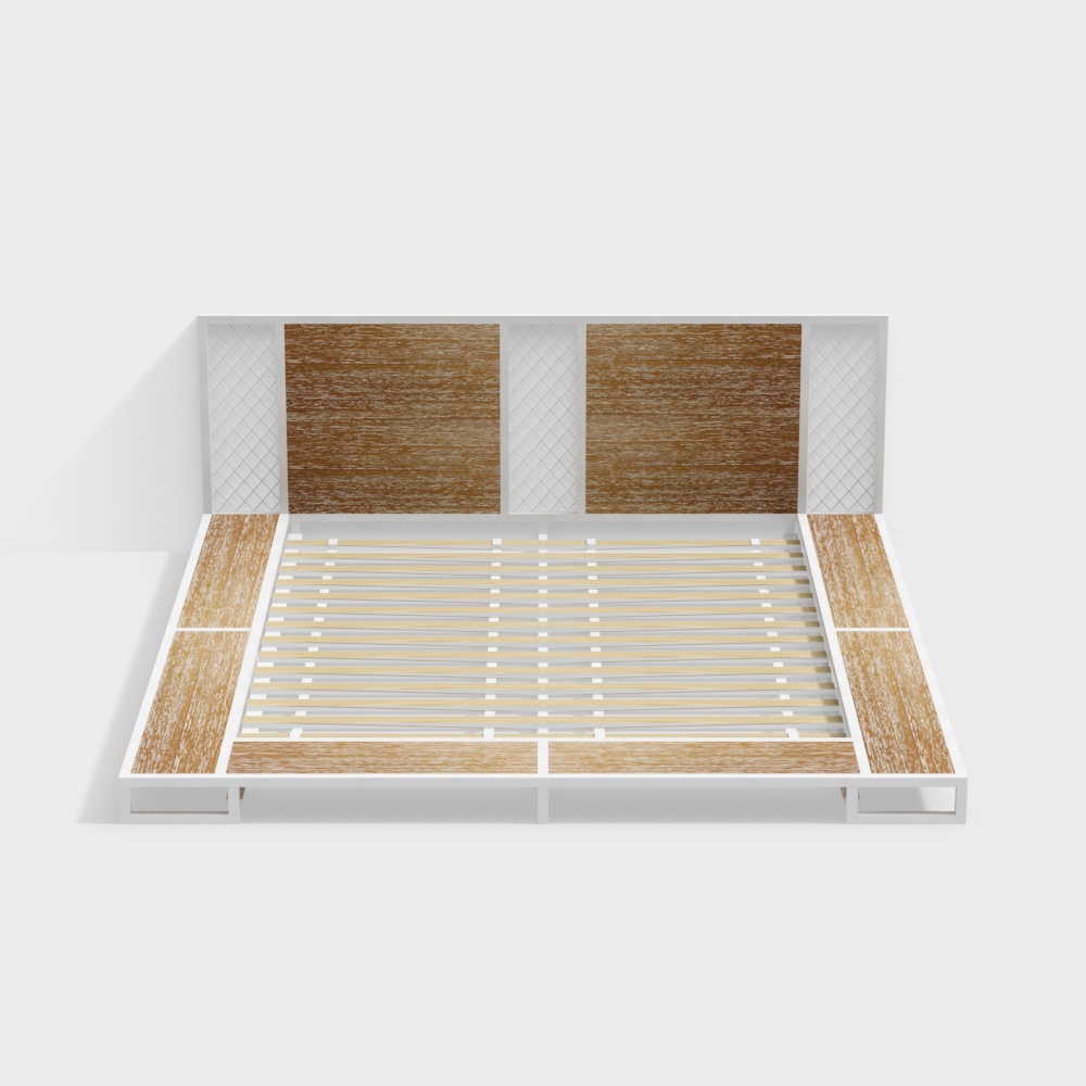 Ilena Industrial Queen Bed (White)