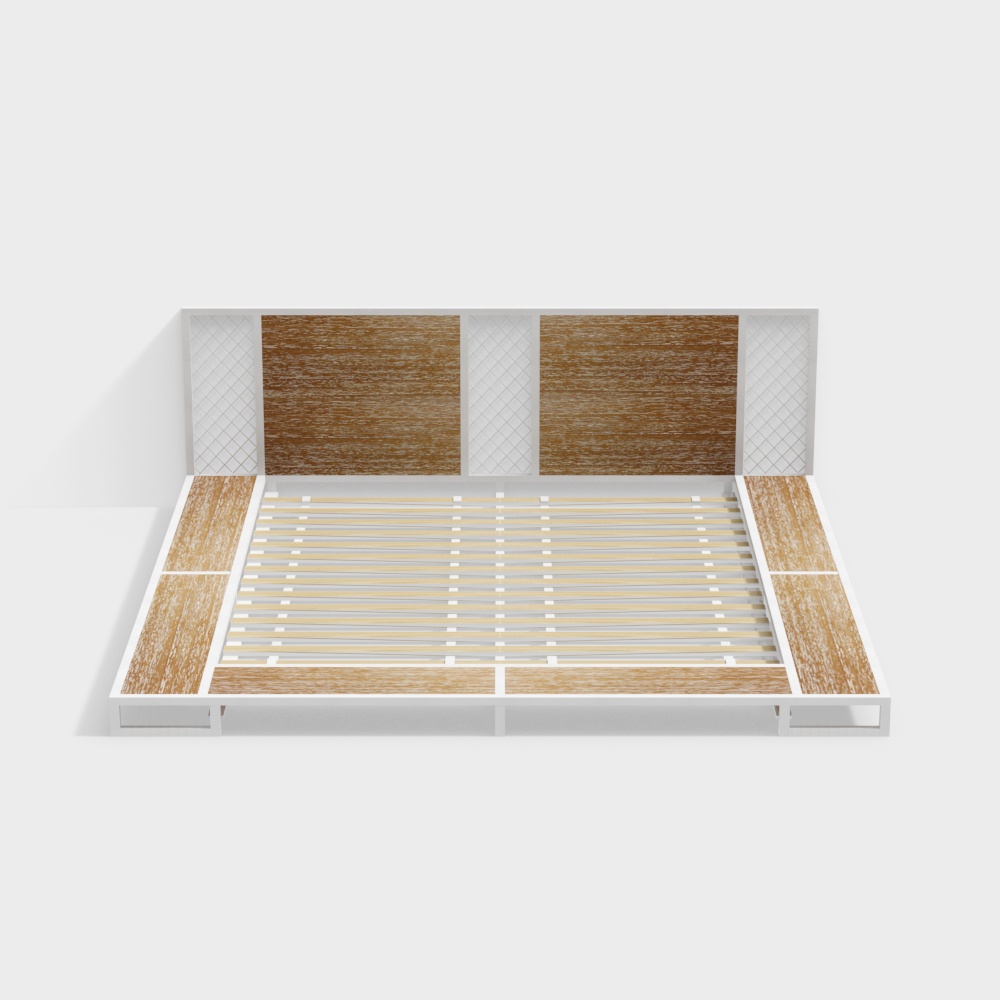 Letto King Industriale Ilena (Bianco)