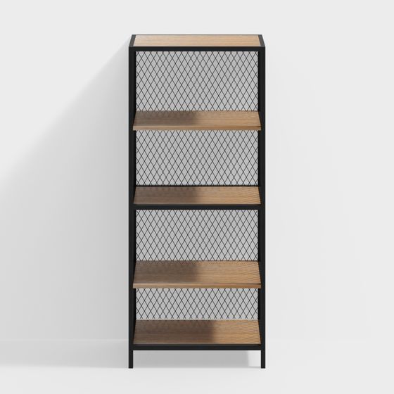 ชั้นวางหนังสือ Ilena Industrial (สีดำ)