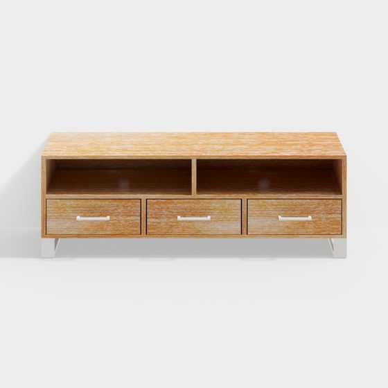 Stylish Minimalist TV Cabinet 3D model