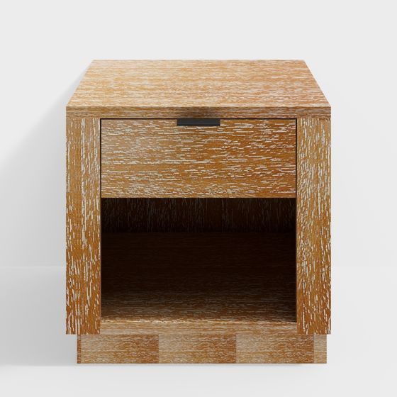 Elegant Wooden Side Table 3D Model for Various Projects