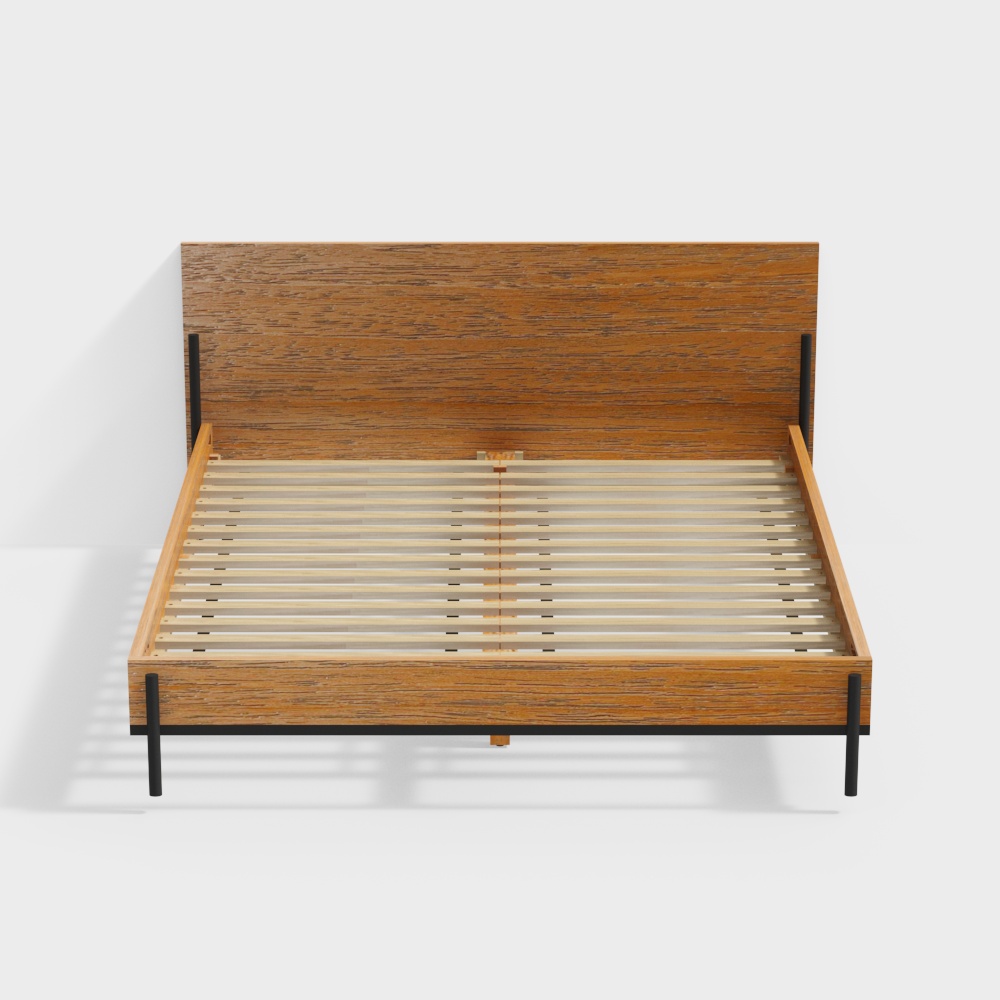 Ilena Metal Frame King Bed (Black)