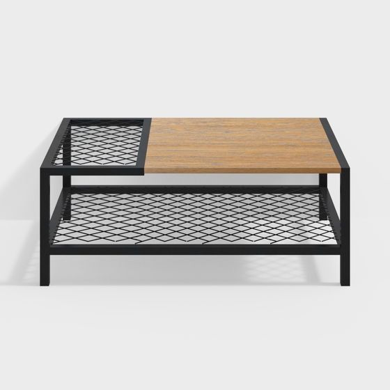 Industrial Coffee Table 3D Model for Modern Spaces