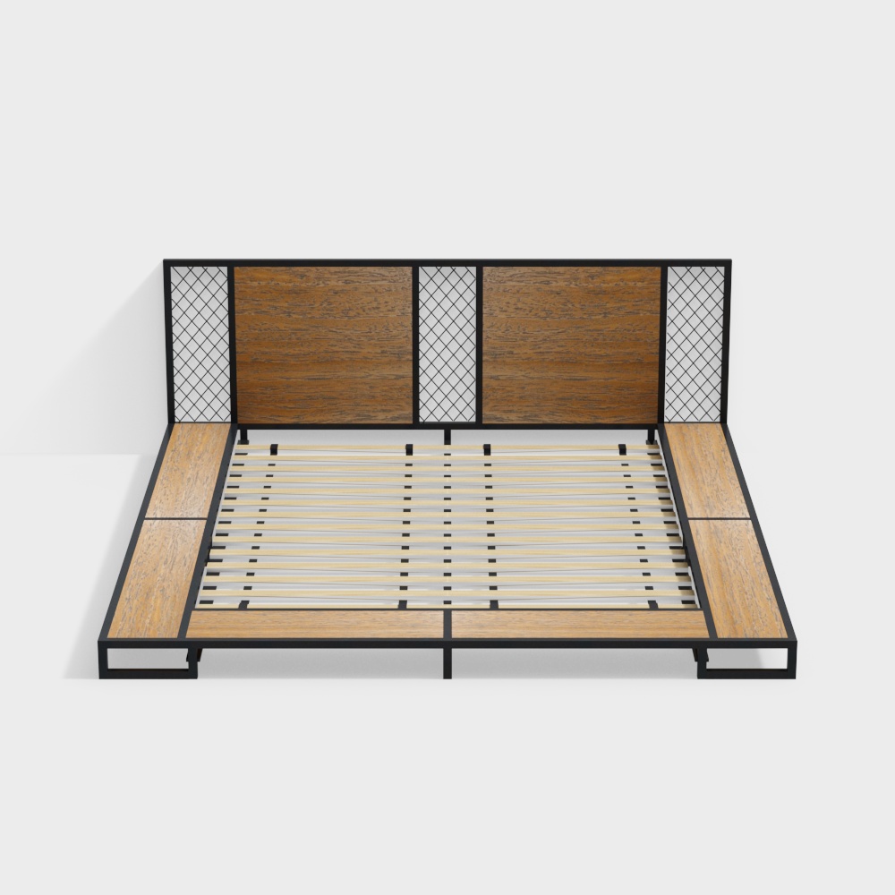 Letto Queen Ilena Industrial (Nero)