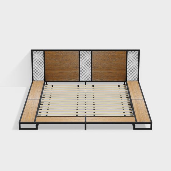 Letto Queen Ilena Industrial (Nero)