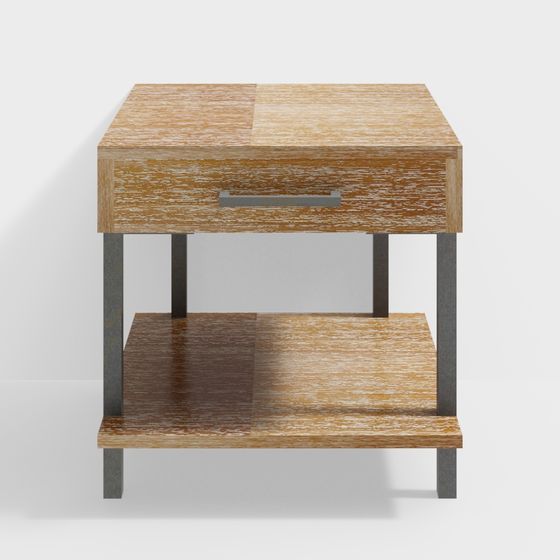 Stylish Industrial Side Table 3D model for Modern Spaces