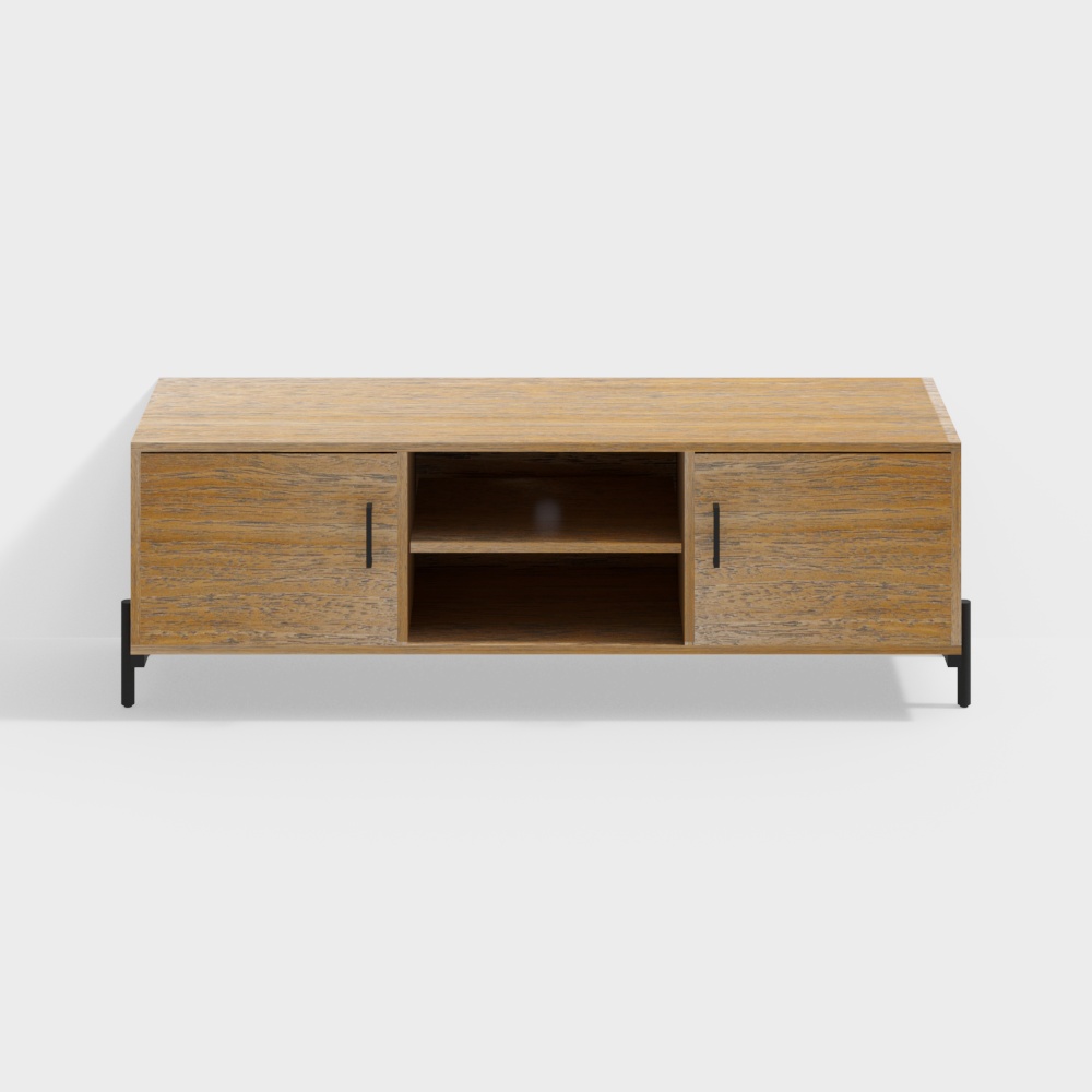 Buffet de TV de Marco Metálico Ilena (Negro)