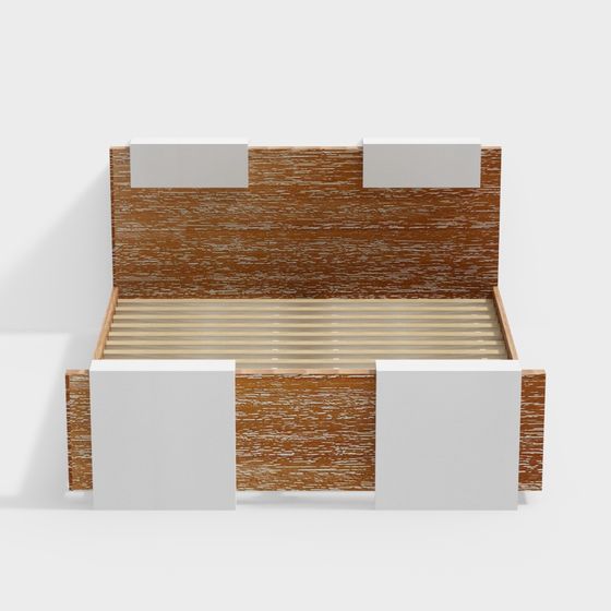 Retro Wooden Crate 3D model