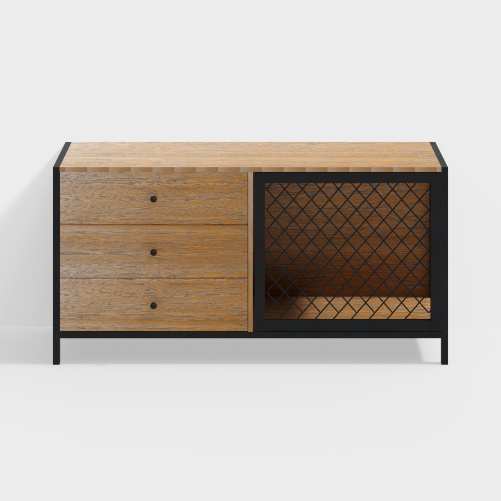 櫃子 Ilena 工業風 (黑色)