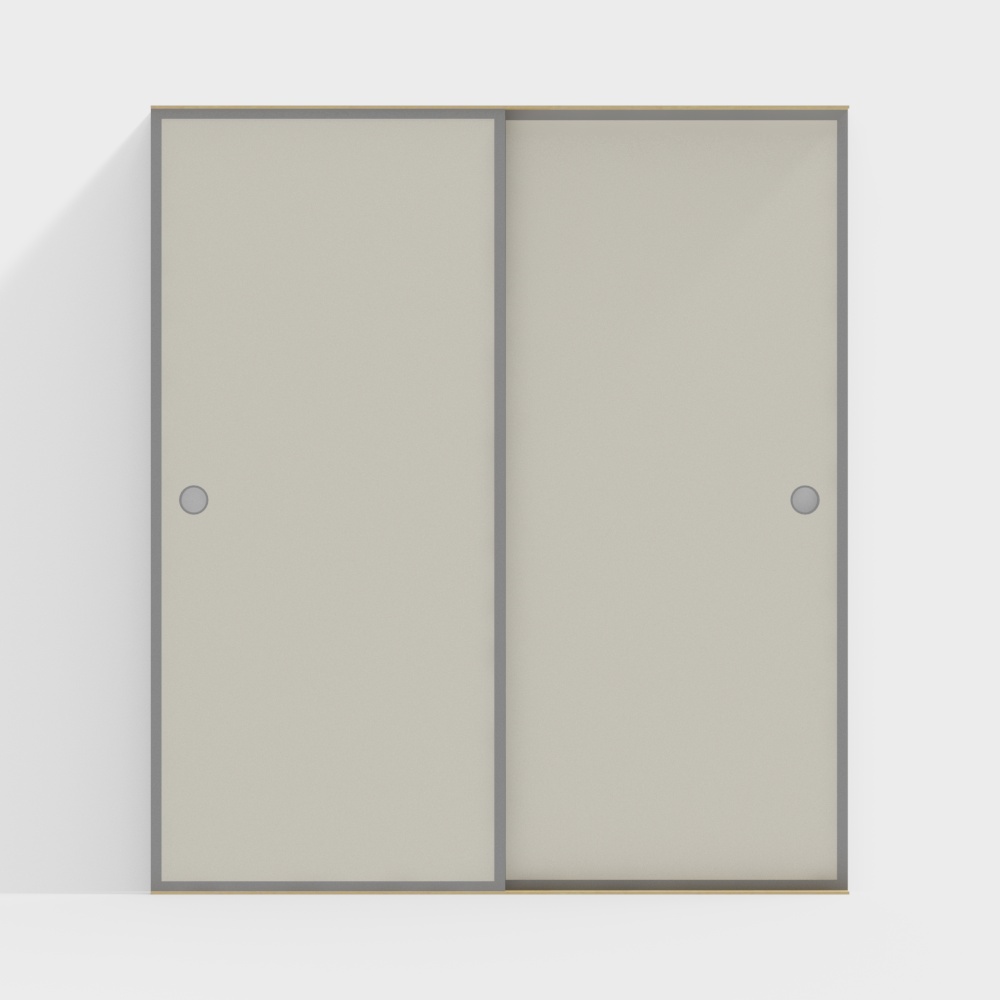 Sleek Sliding Door 3D Model – Modern Interior Design