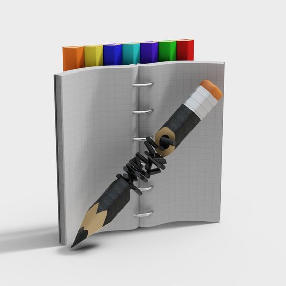 Fondo con forma de lápiz