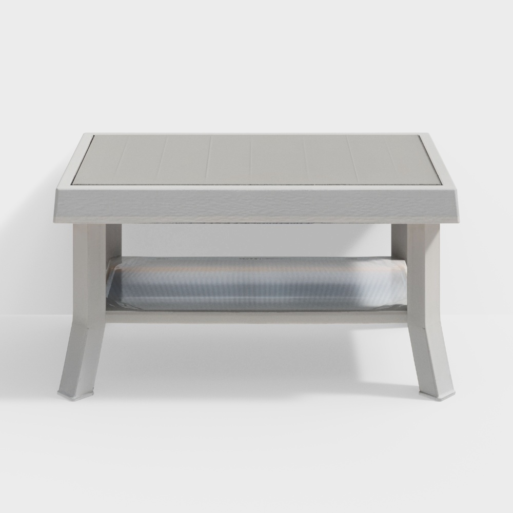 Nilkamal Center Table 1 Cane & Glass