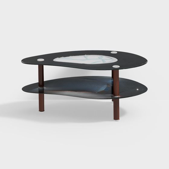 Nilkamal Stuart Center Table (Black / Walnut)