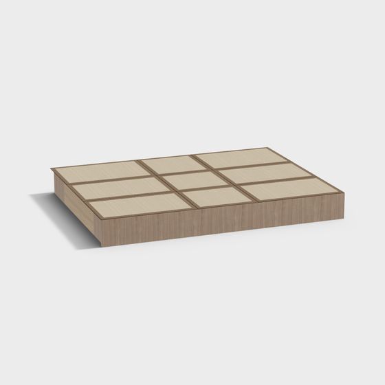 Woody Tatami Mat 3D model for Serene Spaces