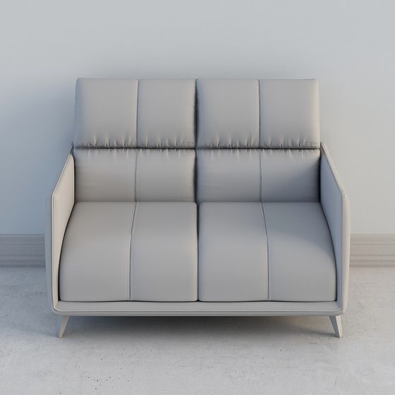 Elegant Low-Polygon Sofa 3D Model for Modern Interiors