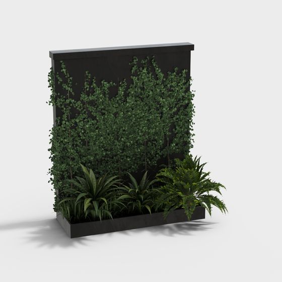 Urban Green Wall 3D Model for Modern Design