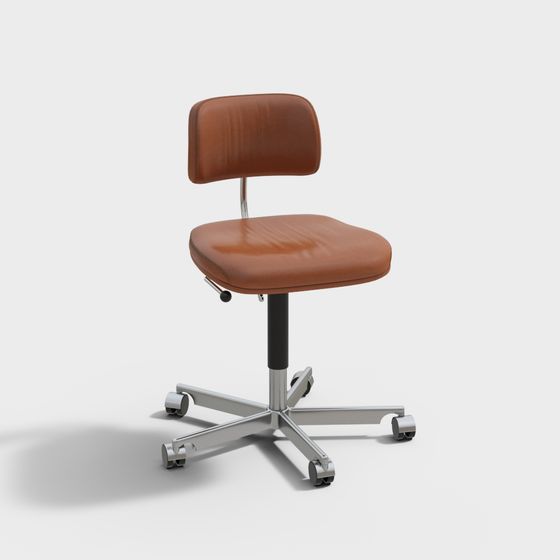 Modern Low-Poly Rotating Office Chair 3D model