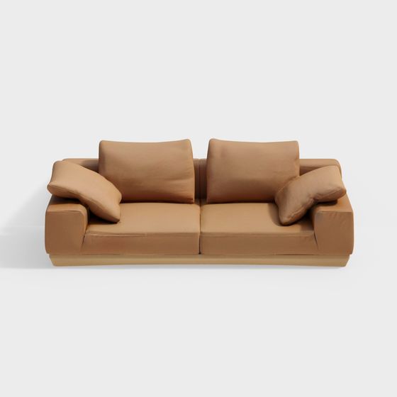 Modern Leather Sofa 3D model