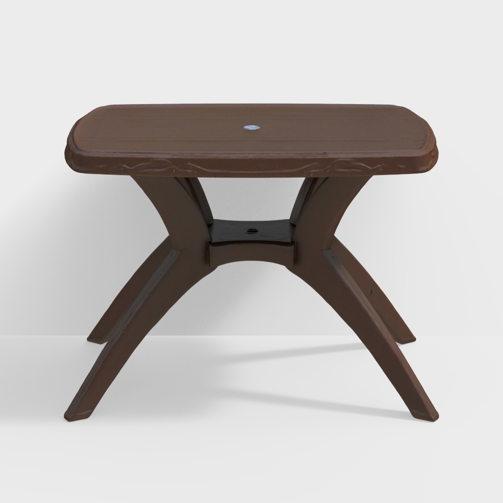 Nilkamal Shahenshah Kross Legged Table (Weather Brown)