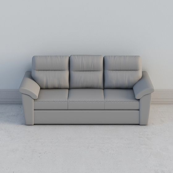 Urban Leather Couch Modern 3D model