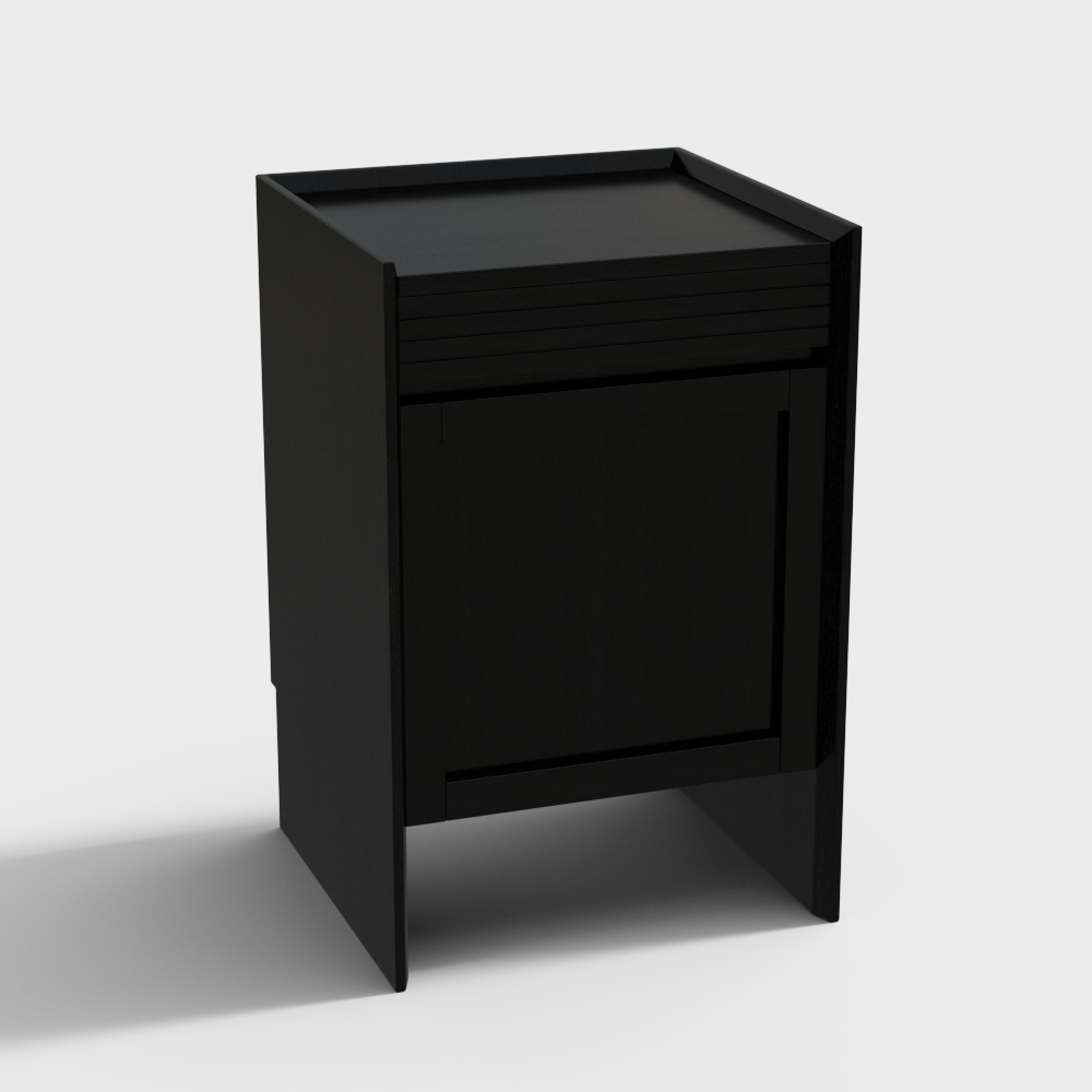 White Ash Robot Vacuum Storage Cabinet