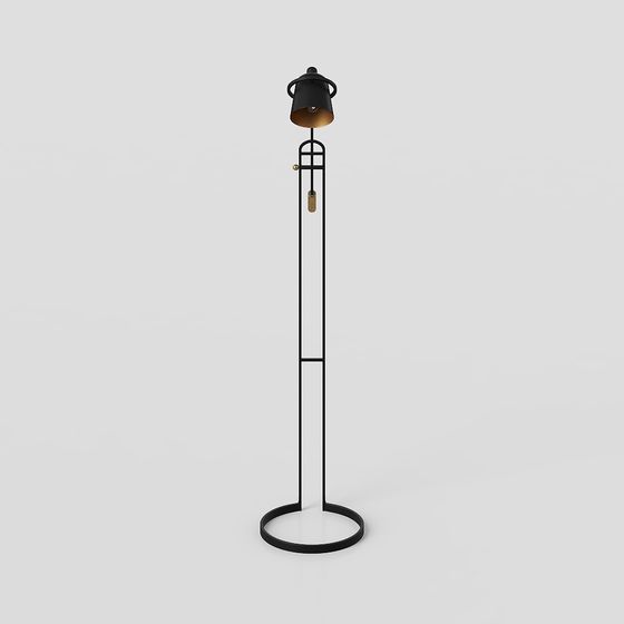 Industrial Floor Lamp 3D model