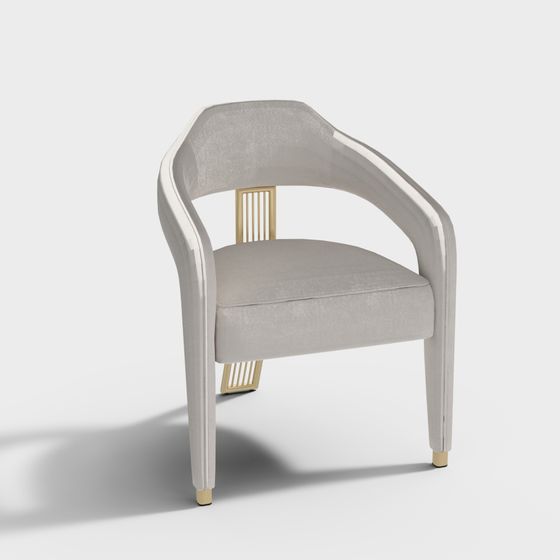 Elegant Urban Luxe Chair 3D model for Modern Spaces