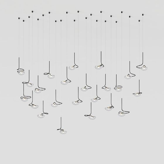 Hanging Art Light Fixture 3D model
