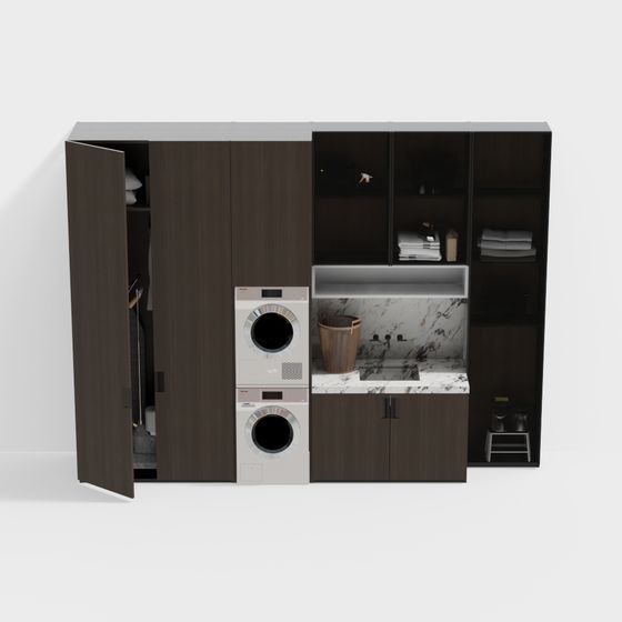 Modern Laundry Room 3D model
