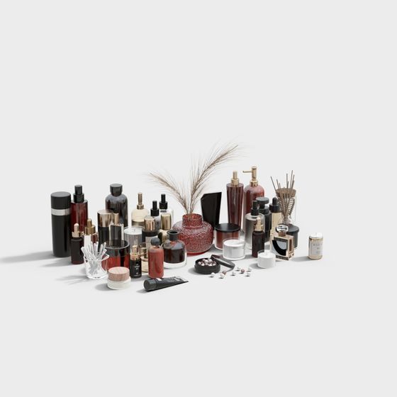 Chic Cosmetic Showcase 3D model for Interior Design