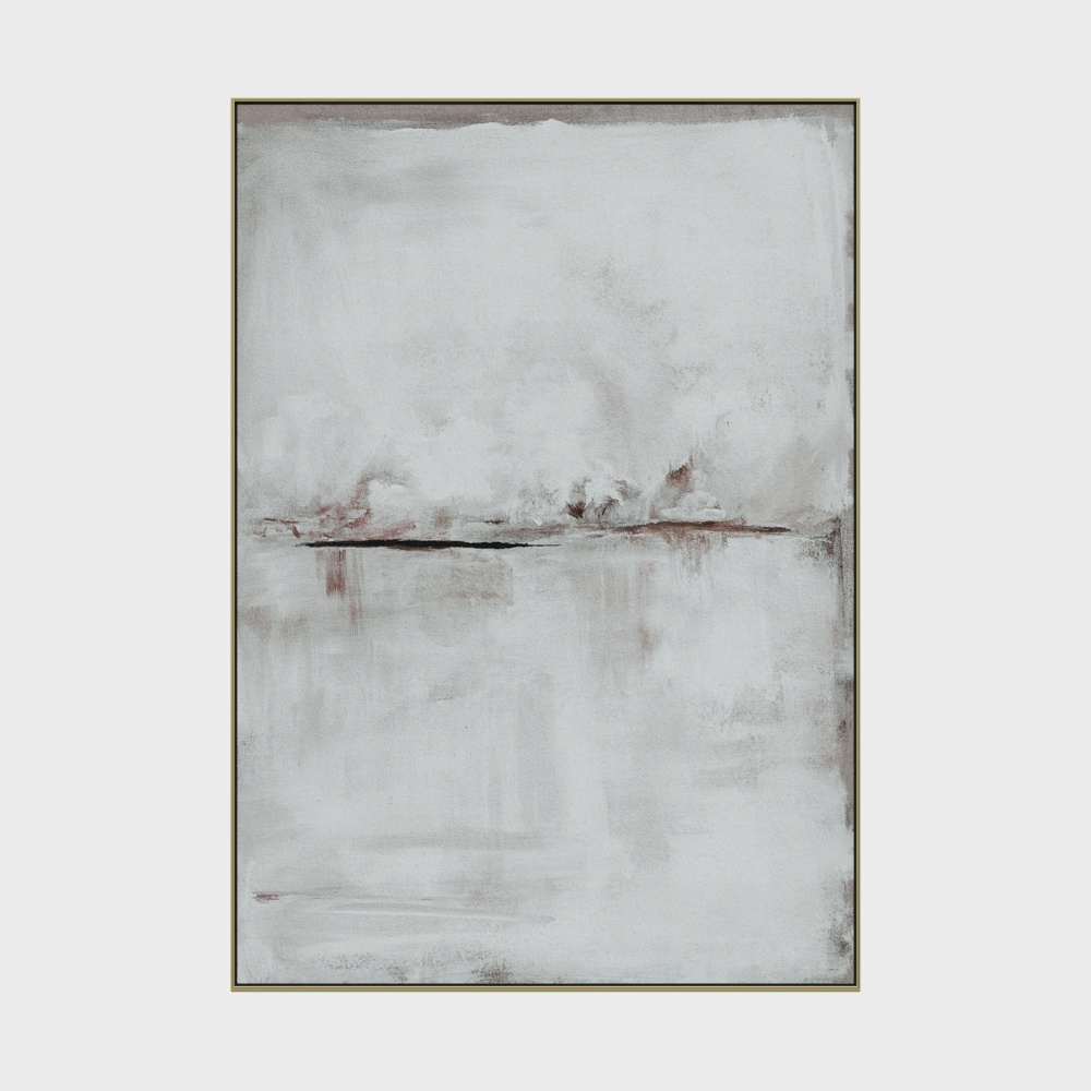 Misty Dawn 3D Model – Serene Lake Surface