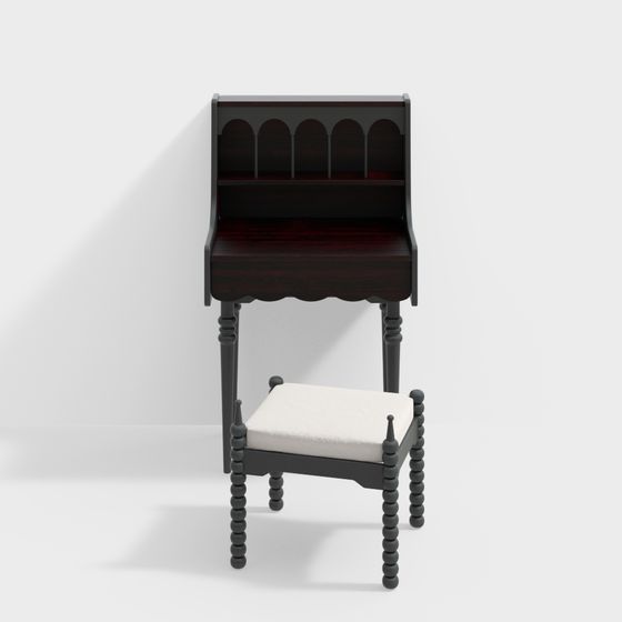 French-Style Vintage Dressing Table Set