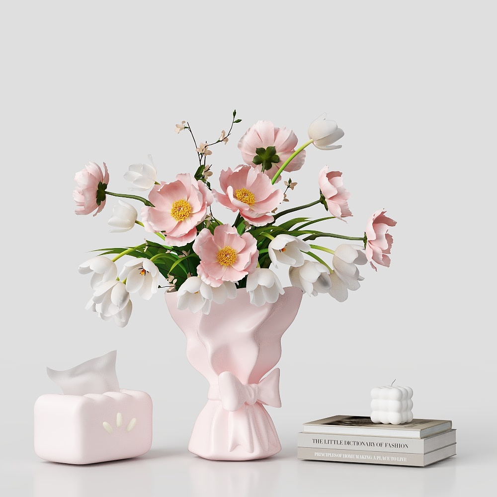 Современная ваза с цветочным орнаментом