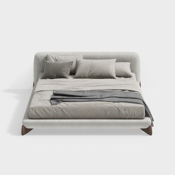 Urban Retreat 3D Model Bed Frame for Modern Spaces