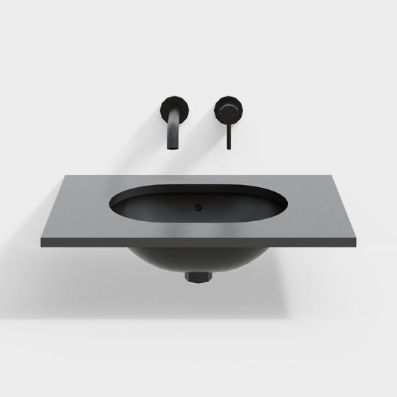 Modern Minimalist Floating Sink 3D model