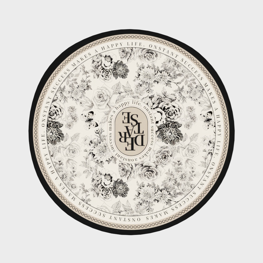 French Vintage Round Carpet