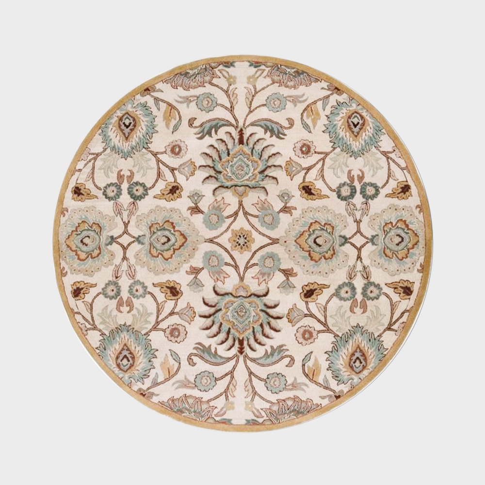 French Vintage Round Carpet