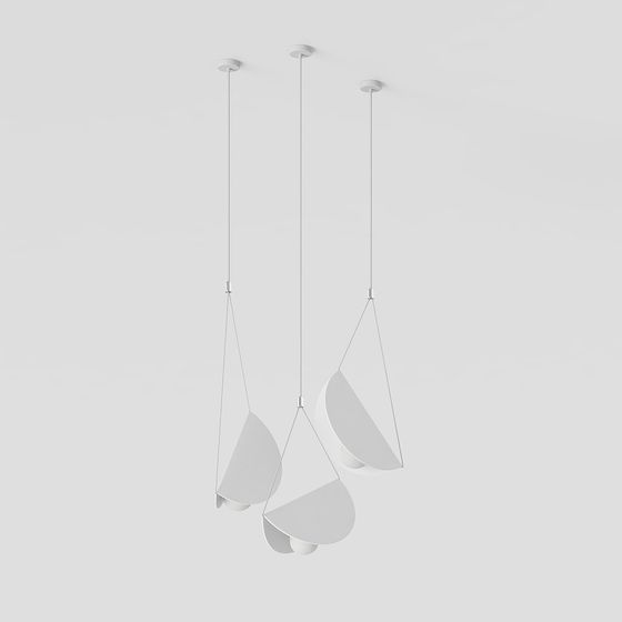 Modern Suspension Light Fixture 3D model