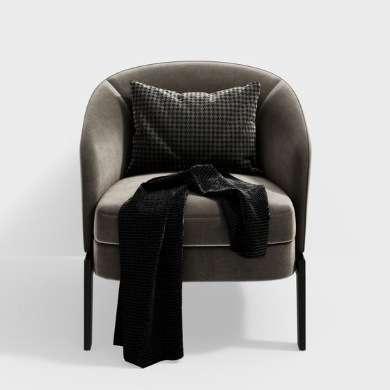 Elegant Low-Poly Sofa 3D model for Modern Interiors