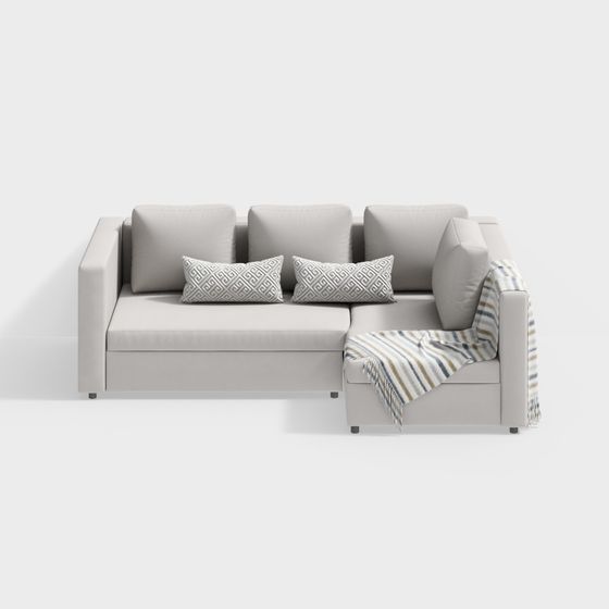 Stylish Low-Poly Sofa 3D Model for Modern Interiors