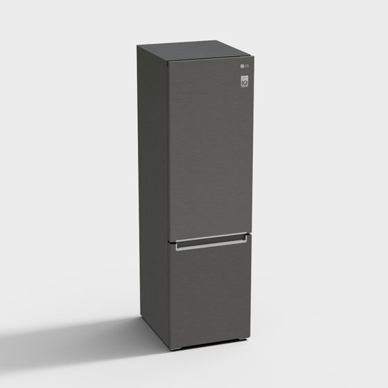 Sleek LG Refrigerator 3D model for Modern Kitchen