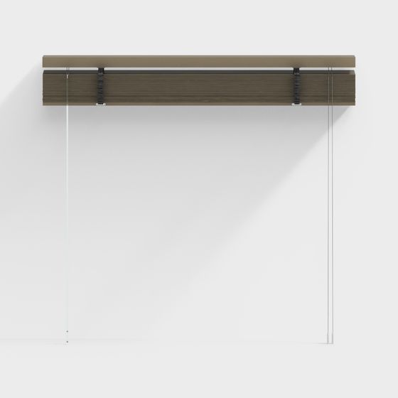 Stylish Louvered Window Shutter 3D model