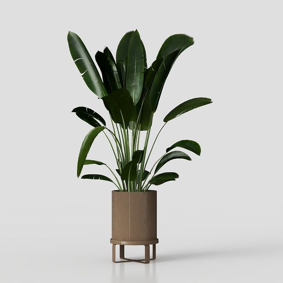 Stylish Low-Poly Plant Pot 3D model for Creative Projects